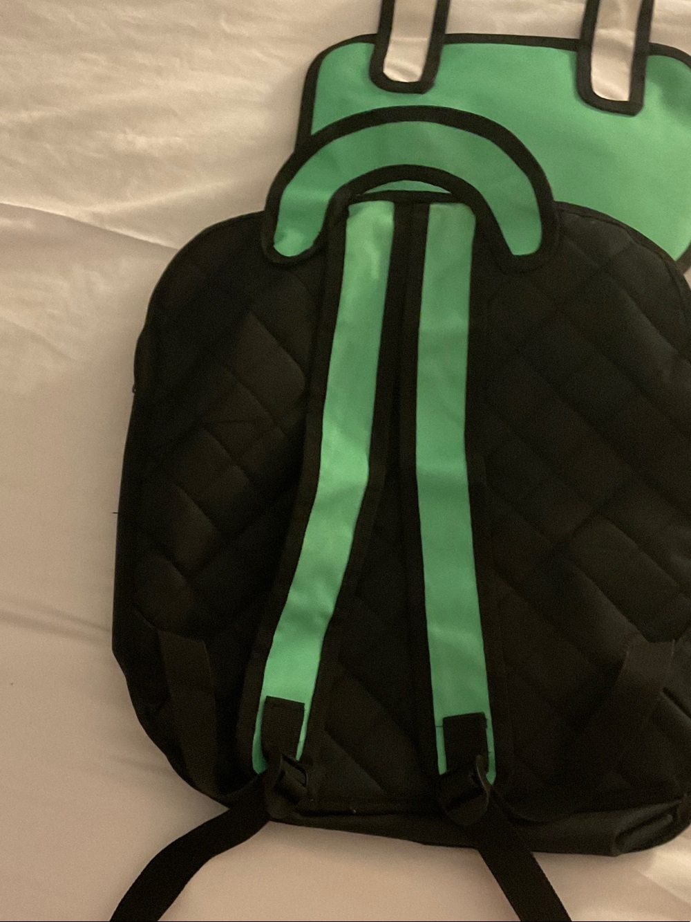 2D Green Cartoon-Style Backpack - Picture 6 of 6
